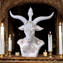 Load image into Gallery viewer, Baphomet Bust 33.5cm in White Finish - Gothic Altar Statue, Nemesis Now Design