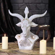 Load image into Gallery viewer, Baphomet Bust 33.5cm in White Finish - Gothic Altar Statue, Nemesis Now Design