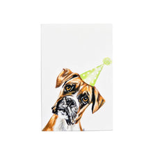 Load image into Gallery viewer, Party Boxer Ceramic Wall Art Tile by Victoria Coleman 20x30 cm – Dog Lover’s Decorative Artwork, Ready to Hang, Gift for Boxer Owners, Unique Home Décor