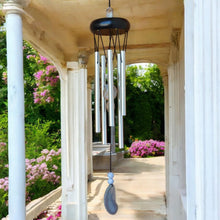 Load image into Gallery viewer, Crystal Rock Wind Chime – Silver & Stone Hanging Decor with Light-Catching Acrylic Gems