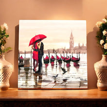 Load image into Gallery viewer, Meet Me in Venice 1 Ceramic Art Tile - MacNeil Studios 20x20 cm - Wall Art Decor Romantic Venice Scene Ready to Hang