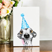 Load image into Gallery viewer, Cute Whimsical Italian Greyhound Ceramic Art Tile 20x30 cm Victoria Coleman Dog Lovers