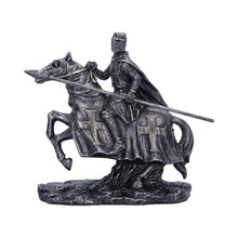 Load image into Gallery viewer, Crusader Templar Warrior Statue Horseback Knight Figurine Medieval Ornament