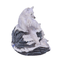 Load image into Gallery viewer, Mother Wolf with Pups Perpetual Calendar Arctic Wildlife Figurine Home Decor
