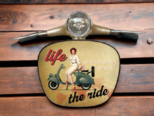 Load image into Gallery viewer, Inspirational Scooter Wall Art - Vintage Vespa Style Decor Headlight, Motivational Life Quote Home Accent-OsirisTradingUK