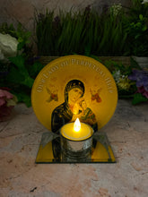 Laden Sie das Bild in den Galerie-Viewer, Our Lady of Perpetual Help Glass Candle Holder, Handmade Religious Votive, Christian Iconic Illumination, Spiritual Tabletop Decor-OsirisTradingUK