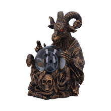 Load image into Gallery viewer, Illuminating Orbuculum of the Baphomet Figurine | LED Light Gothic Decor 16cm