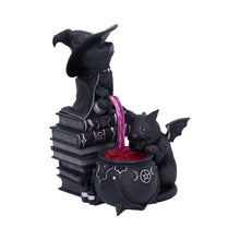 Load image into Gallery viewer, Gothic Curious Cauldron Figurine Cult Cuties Cats Brewing Magic Occult Ornament