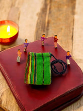 Load image into Gallery viewer, Traditional Guatemalan Worry Dolls with Pouch - Authentic Handmade Miniature Doll Set 2.5cm