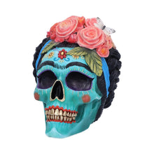 Laden Sie das Bild in den Galerie-Viewer, Calavera de Azucar Mexican Sugar Skull Day of the Dead Decor Hand-Painted Resin Figurine