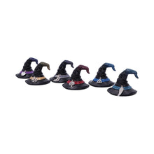 Load image into Gallery viewer, Positive Energy Witch’s Hats Set of 6 Miniature Wiccan Ornaments Spiritual Decor
