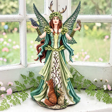 Load image into Gallery viewer, Enchanted Forest Guardian Fairy Statue Woodland Animals Fantasy Figurine 46cm