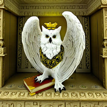 Load image into Gallery viewer, Majestic Owl with Crown Figurine Gothic Fantasy Sculpture Spell Book Ornament