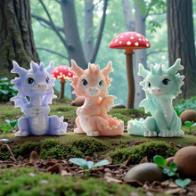 Load image into Gallery viewer, Fantasy Dragon Hatchling Trio Statue Figurines Ornament Set 3 Cute Collectible