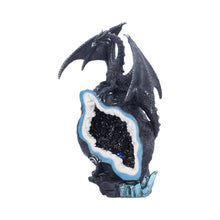 Load image into Gallery viewer, Midnight Custodian Light Up Dragon Statue LED Fantasy Geode Dragon Ornament