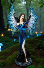 Load image into Gallery viewer, Midnight Fairy Figurine with Raven Gothic Fantasy Sculpture Elegant Ornament