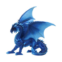 Load image into Gallery viewer, Majestic Blue Dragon Figurine Fantasy Sculpture Gothic Mythical Creature ornament