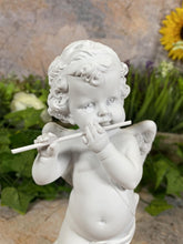Load image into Gallery viewer, Musical Cherub Resin Statue - Angelic Flute Player Figurine - Inspirational Home Decor - Elegantly Boxed for Gifting-OsirisTradingUK