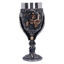 Laden Sie das Bild in den Galerie-Viewer, Reaper Skeleton Goblet Gothic Chalice with Stainless Steel Insert Skull Horror