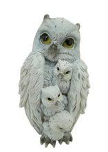 Laden Sie das Bild in den Galerie-Viewer, Whimsical Owl and Babies Figurine Woodland Wiccan Alter Statue Animal Lovers