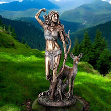 Load image into Gallery viewer, Artemis Greek Goddess Bronze Statue | Huntress Figurine by Nemesis Now 29cm