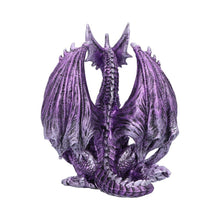 Load image into Gallery viewer, Fantasy Dragon Figurine - Gothic Collectible Purple Resin Statue Ornament 18cm