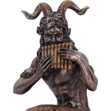 Laden Sie das Bild in den Galerie-Viewer, Bronze Pan’s Melody Figurine 24cm | Mythological Resin Sculpture