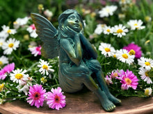 Load image into Gallery viewer, Thoughtful Garden Fairy Resin Statue, 14cm – Enchanting Contemplative Fairy Figurine for Home and Garden-OsirisTradingUK