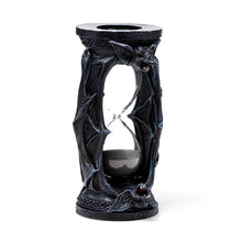 Load image into Gallery viewer, Gothic Vampire Bats Sand Timer Hourglass Fantasy Altar Decor Resin Ornament 19cm