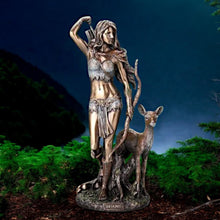 Load image into Gallery viewer, Artemis Greek Goddess Bronze Statue | Huntress Figurine by Nemesis Now 29cm