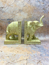 Load image into Gallery viewer, Regal Elephant Bookends, Exquisite Carved Resin, 17.5x9cm – Elegant Bookshelf Decor and Organizational Accent-OsirisTradingUK
