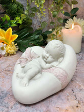 Laden Sie das Bild in den Galerie-Viewer, Beautiful Peaceful Baby Resting on Heart Angel Cherub Ornament A Present for Expecting Couples-OsirisTradingUK