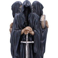 Laden Sie das Bild in den Galerie-Viewer, Dark Mystic Candle Holder Gothic Hooded Figures Ornament Fantasy Skull Sword