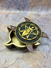 Load image into Gallery viewer, Goddess Triple Moon Pentacle Box - Handcrafted Resin Celtic Jewelry Storage, Wiccan Altar Box, Spiritual Decor-OsirisTradingUK