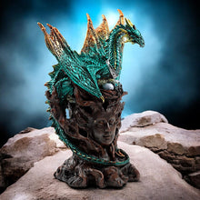 Load image into Gallery viewer, Fantasy Dragon LED Collectible Figurine Light-Up Ornament Mythical Resin Sculpture