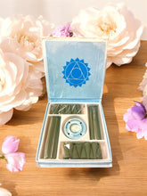 Load image into Gallery viewer, Seven Chakras Mini Incense Gift Set with Holder - Bamboo Sticks & Cones, Chakra Healing Aromatherapy, Throat.