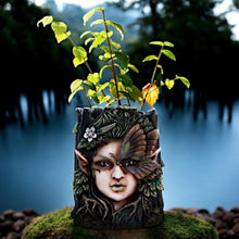 Charger l'image dans la galerie, Greenman Planter Statue Tree Spirit Decor Mythical Green Man Boxed 18cm