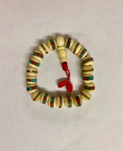 Load image into Gallery viewer, Handmade Tibetan Bone Wrist Mala Bracelet with Protective Pouch - Authentic Prayer Beads for Meditation and Mindfulness