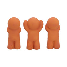 Load image into Gallery viewer, Gingerbread Three Wise Statues 9cm See Hear Speak No Evil Xmas Table Decorations