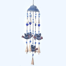 Load image into Gallery viewer, Prezents.com Large Wind Chime with Blue Birds and Bells - Gorgeous Unique Hanging Decor 65cm-OsirisTradingUK