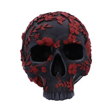 Load image into Gallery viewer, Age of Opium Poppy Skull Figurine Gothic Art Ornament by Nemesis Now New and Boxed