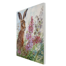 Load image into Gallery viewer, Judith Yates Lilac Hare Ceramic Art Tile 20x20cm Wall Hanging Home Decor Gift