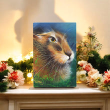 Load image into Gallery viewer, HARE 3 Ceramic Art Tile by D.Finney - 30x20cm Ready to Hang, Wall Art Decor with Box