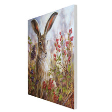 Load image into Gallery viewer, Judith Yates AUTUMN MISTS HARE Ceramic Art Tile 20x20 cm Wall Decor - Gift Boxed