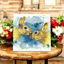 Load image into Gallery viewer, JASPER AND CARROT Ceramic Art Tile by Bree Merryn 20x20 cm - Wall Décor - Ready to Hang - Unique Wildlife Art