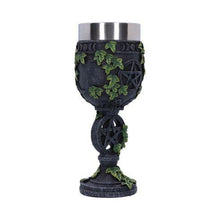 Load image into Gallery viewer, Wiccan Ivy Goblet with Pentagram Symbol 19.5cm - Gothic Pagan Chalice Gift