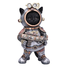 Load image into Gallery viewer, Cat-tack Space Steampunk Figurine 23cm | Hand-Painted Resin Space Cat Collectible