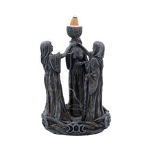 Load image into Gallery viewer, Mother Maiden & Crone Backflow Incense Burner Wiccan Triple Goddess Aromatherapy
