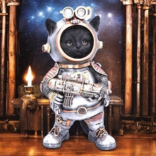 Load image into Gallery viewer, Cat-tack Space Steampunk Figurine 23cm | Hand-Painted Resin Space Cat Collectible