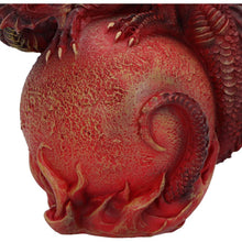 Laden Sie das Bild in den Galerie-Viewer, Gothic Fiery Crimson Mars Dragon Fantasy Statue Martian globe Mythical Decor